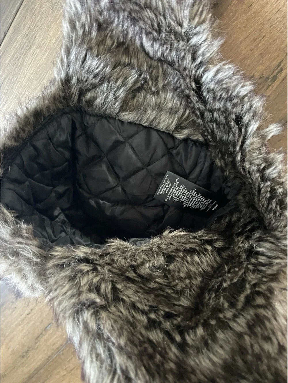 Buffalo Plaid Bomber Trapper Hat Fur Trim Quilted Lining Outdoor Nice